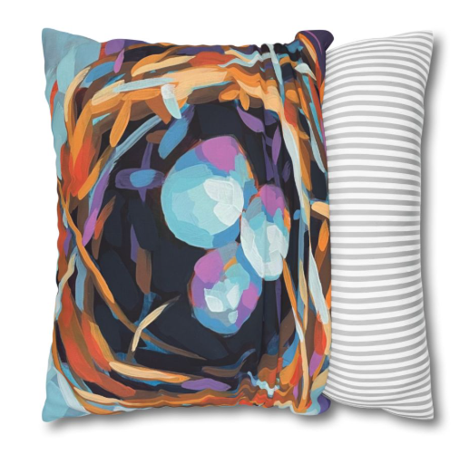 Eggs in Nest Pillow Cover