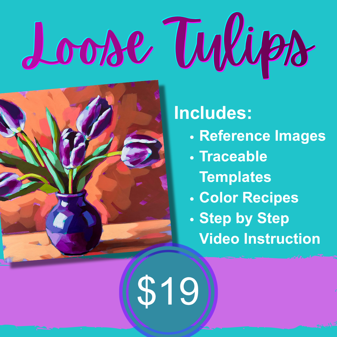 Loose Tulips Painting Workshop (Online Course)!
