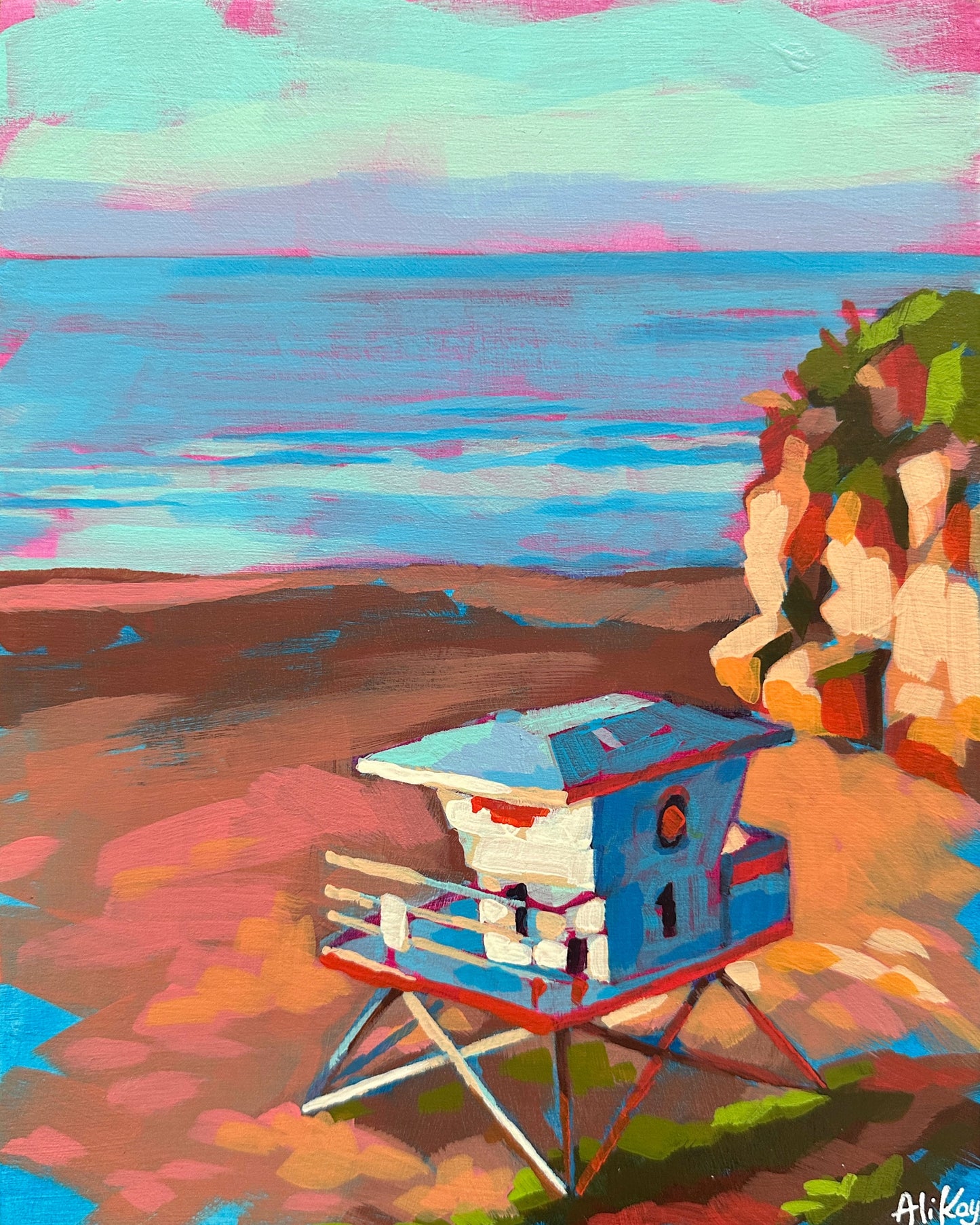 Santa Cruz Beach 8x10