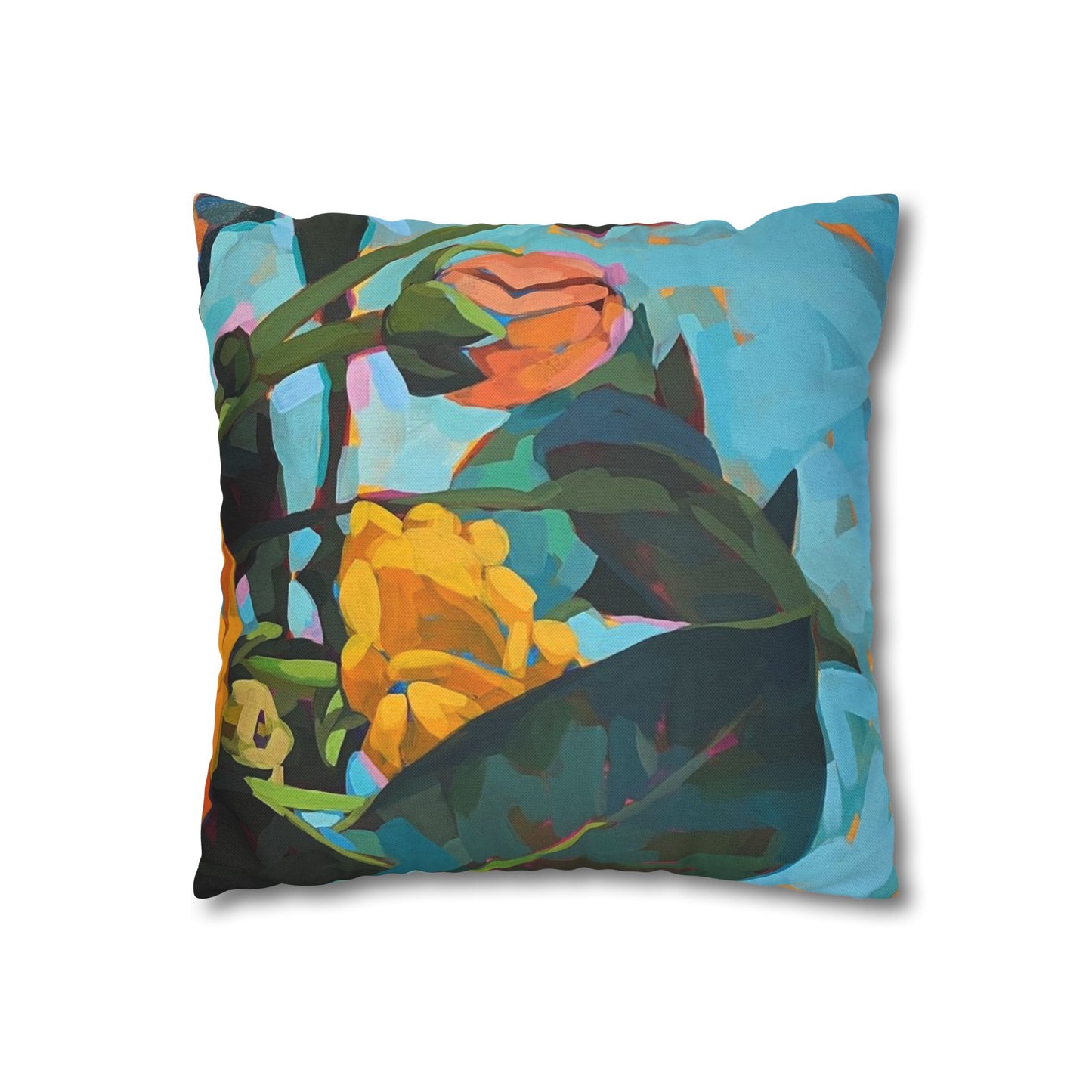 Orange Ranunculus Pillow Cover