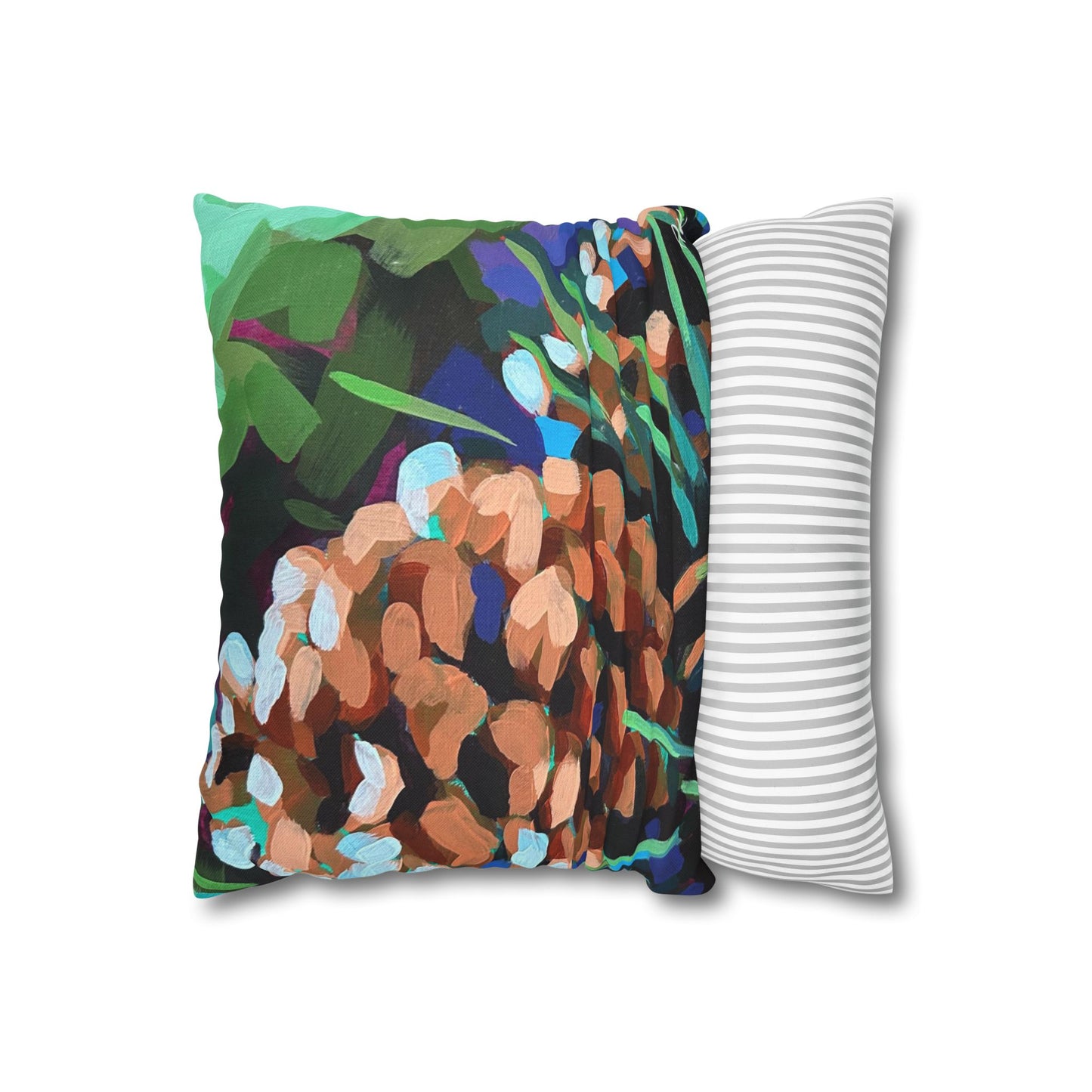 Holiday Pine Cone Arrangements Pillow Cover