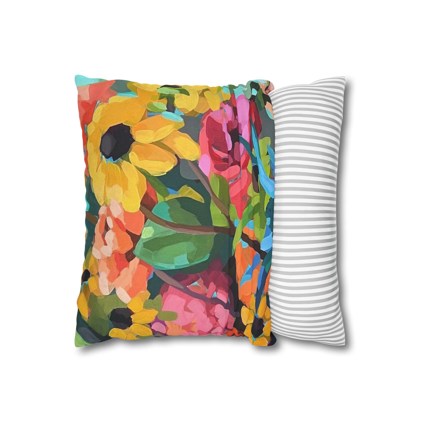 Birthday Floral Pillow Cover