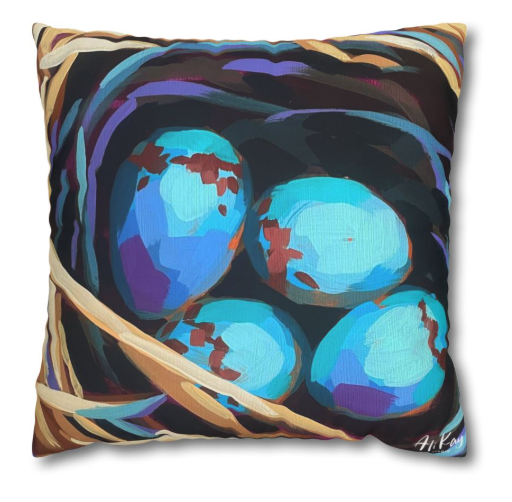 Eggs in Nest Pillow Cover