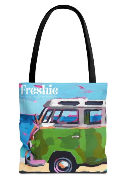 Freshie VW Bus & Flamingo 18x18