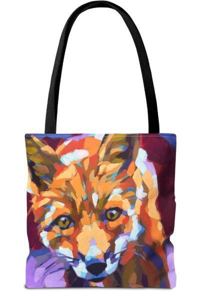 Deer/ Fox Tote 16x16
