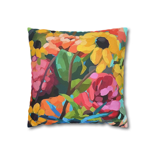 Birthday Floral Pillow Cover