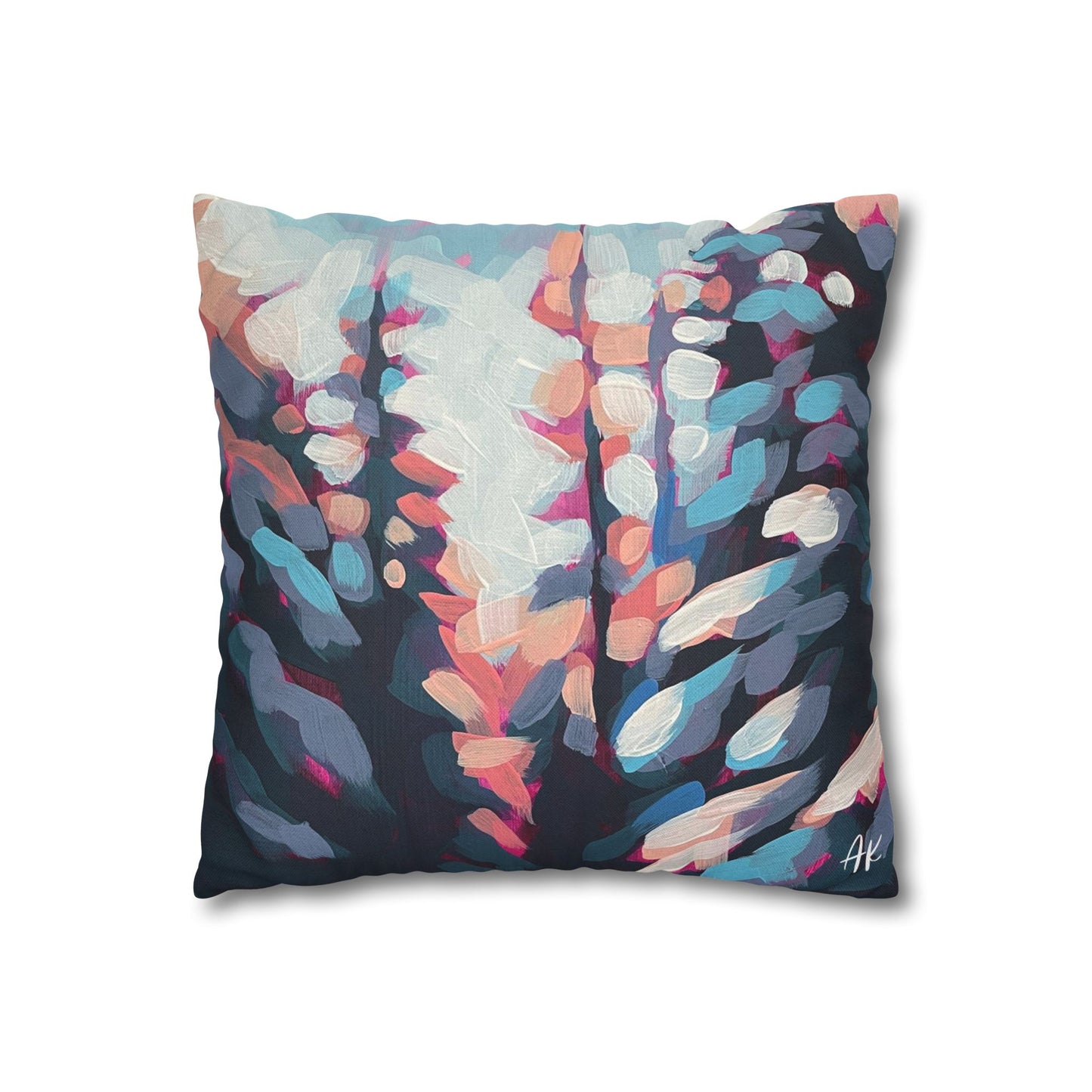 Holiday Reindeer and Frozen Forest Pillow Cover