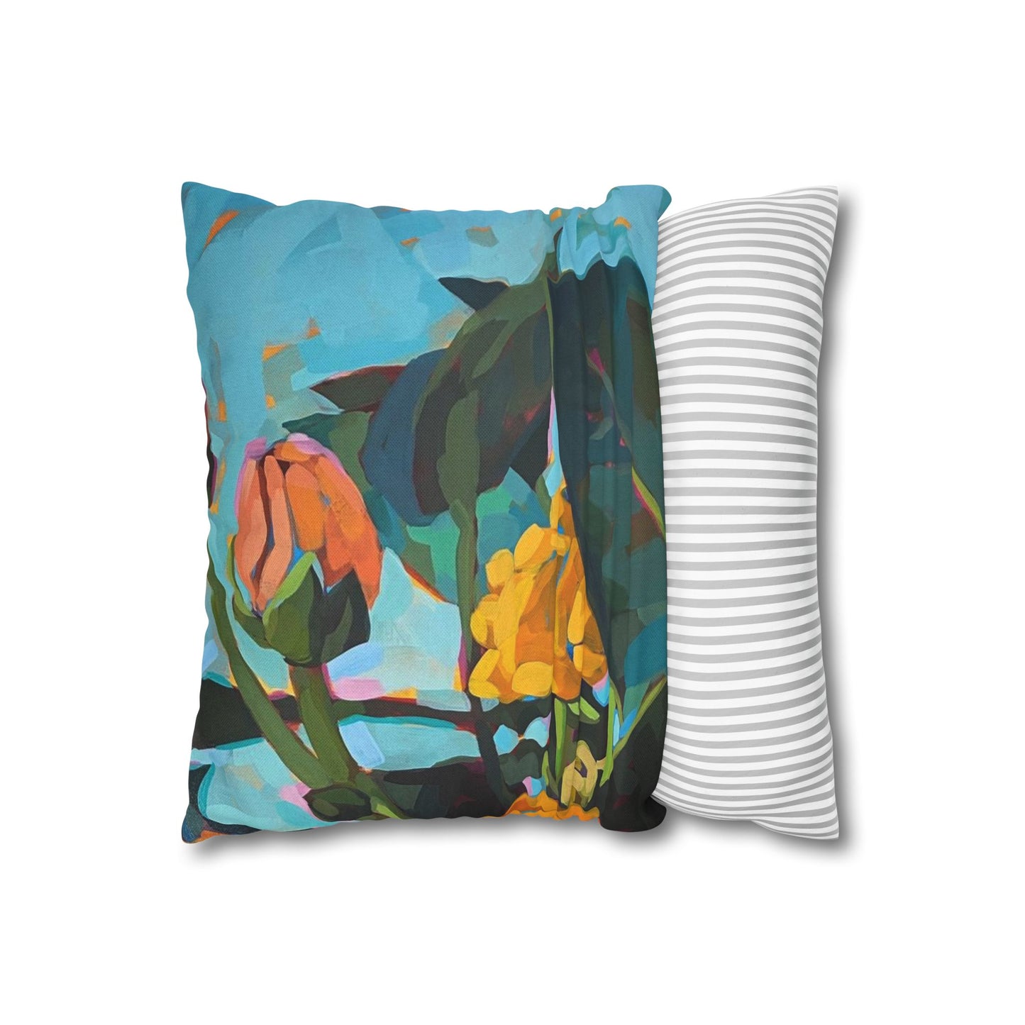 Orange Ranunculus Pillow Cover