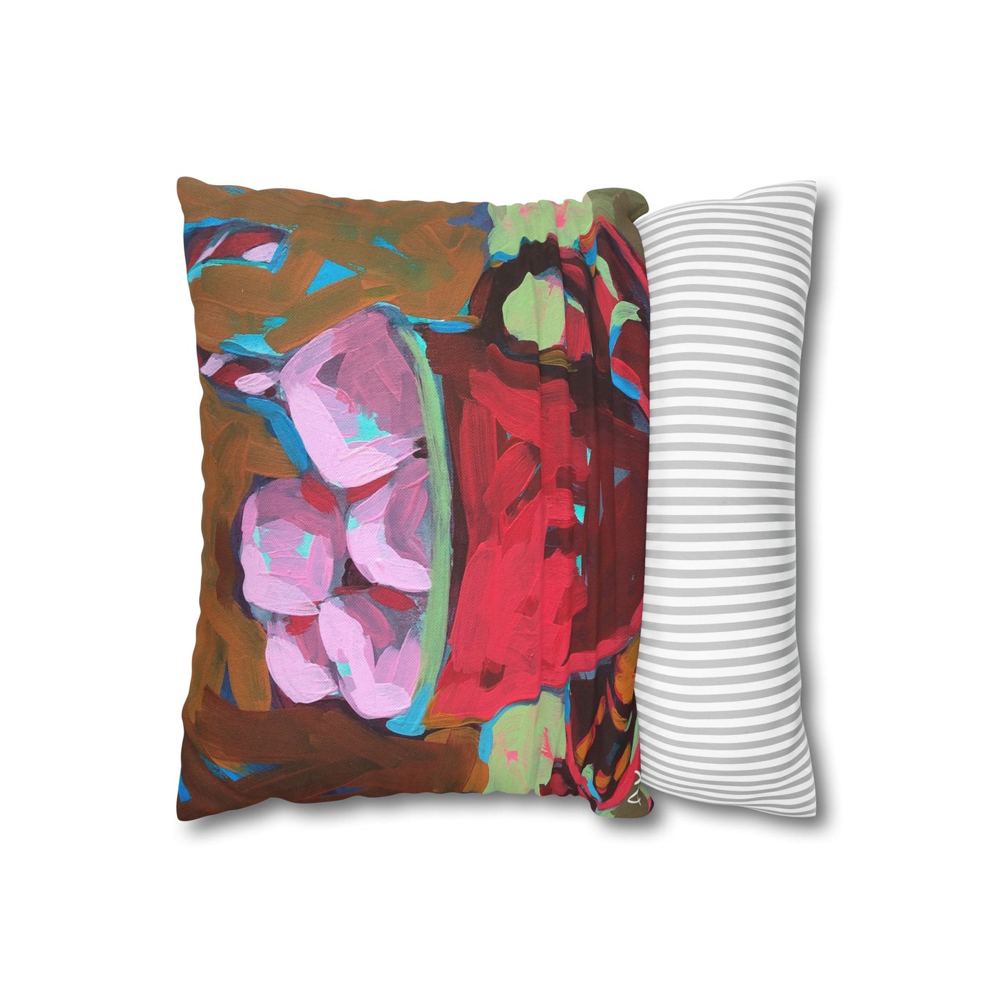 Holiday Peppermints and Hot Cocoa Forest Pillow Cover