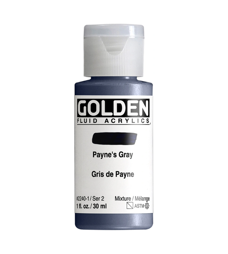 1oz Golden Fluid Acrylics - Colors Sold Individually