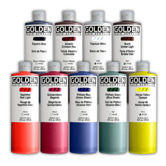 16oz Golden Fluid Acrylics - Colors Sold Individually