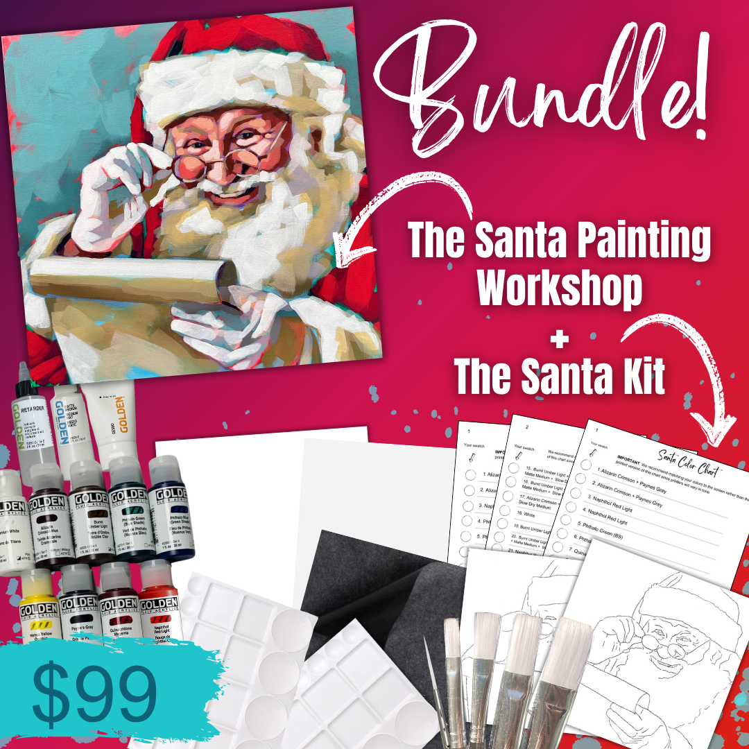 Santa Painting Workshop & Santa Paint Kit BUNDLE