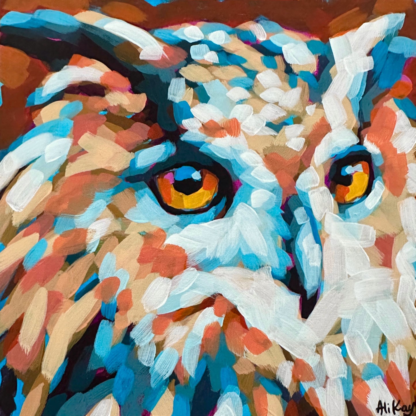 Owl 8x8 Framed