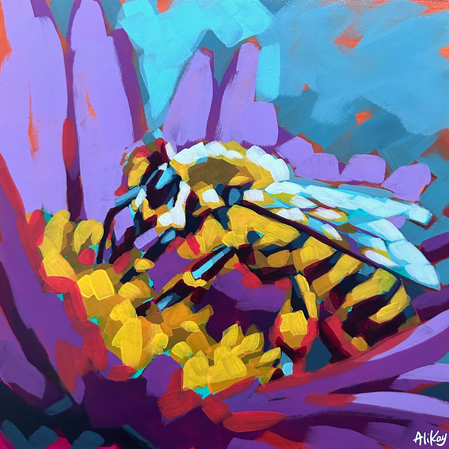 Bee 12x12 Framed