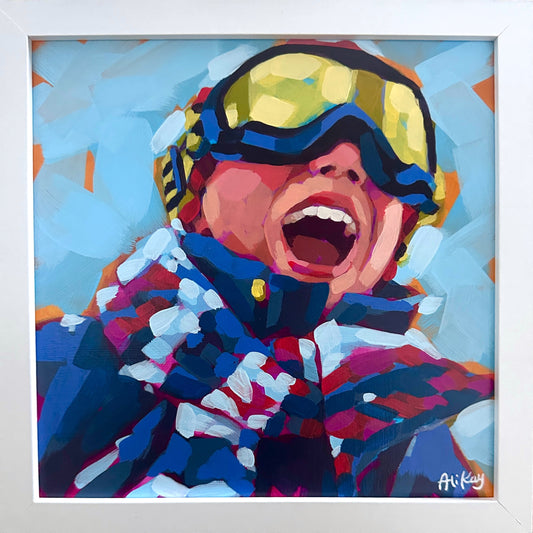 Skier 8x8 Framed
