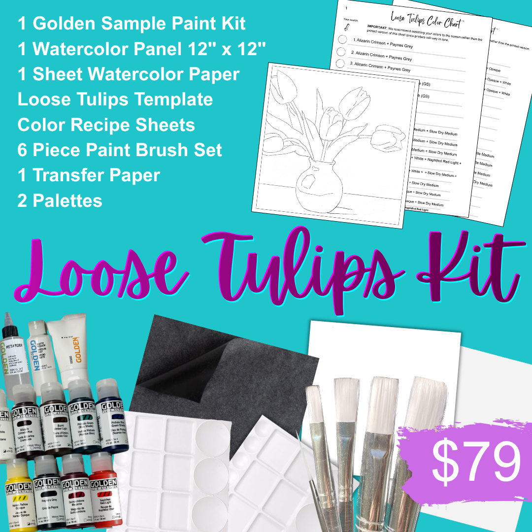 Loose Tulips Painting Kit (Supplies)