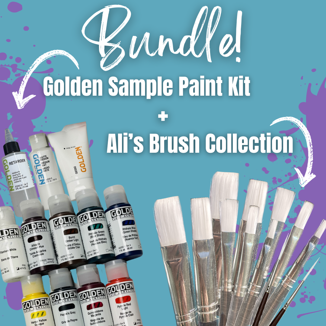 Brush Collection & Golden Sample Paint Kit BUNDLE