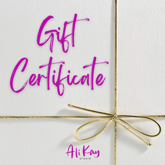 Ali Kay Studio Electronic Gift Certificate